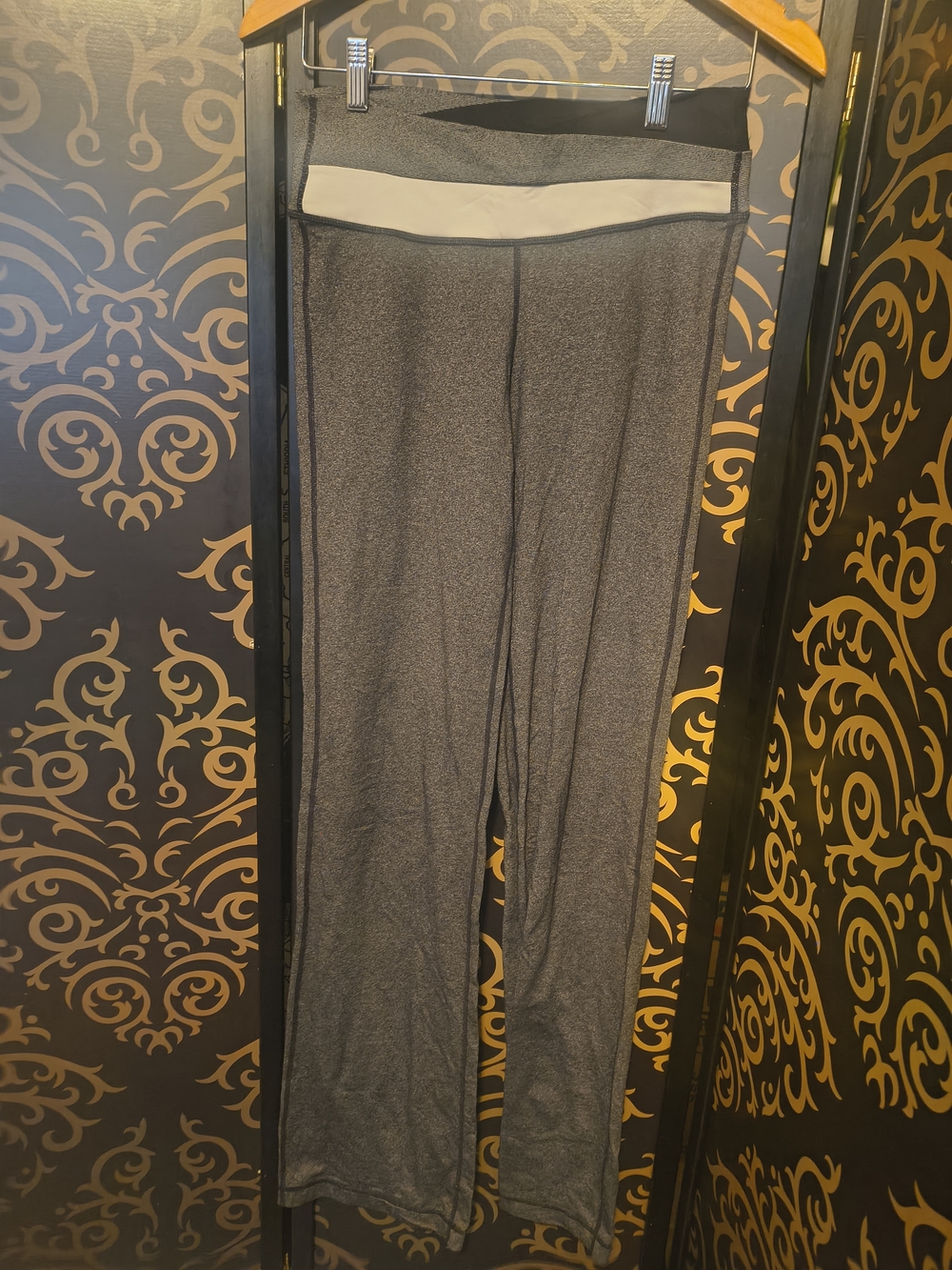 lululemon athletica Gray Wide-Leg Leggings with Light Waistband